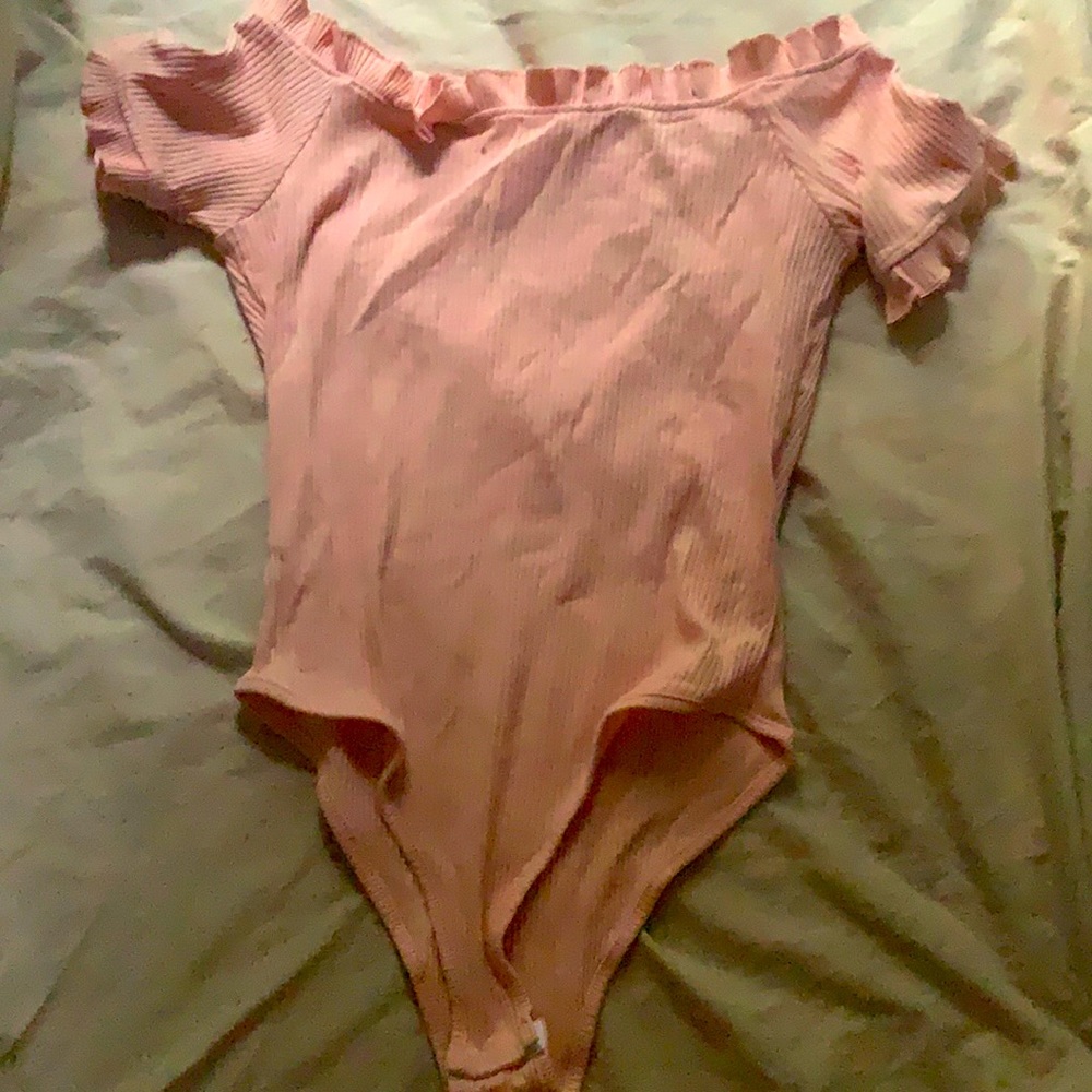 Romwe xs women body suit pink